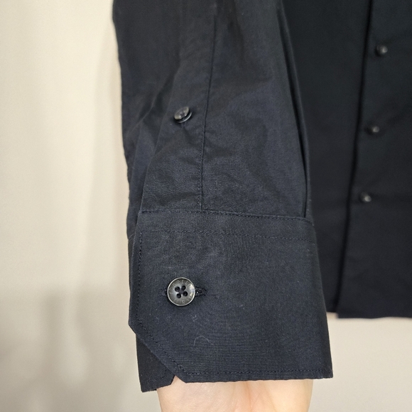 Roberto Cavalli Men’s Dress Shirt Black Long Sleeve Button Front Size M - Picture 4 of 11